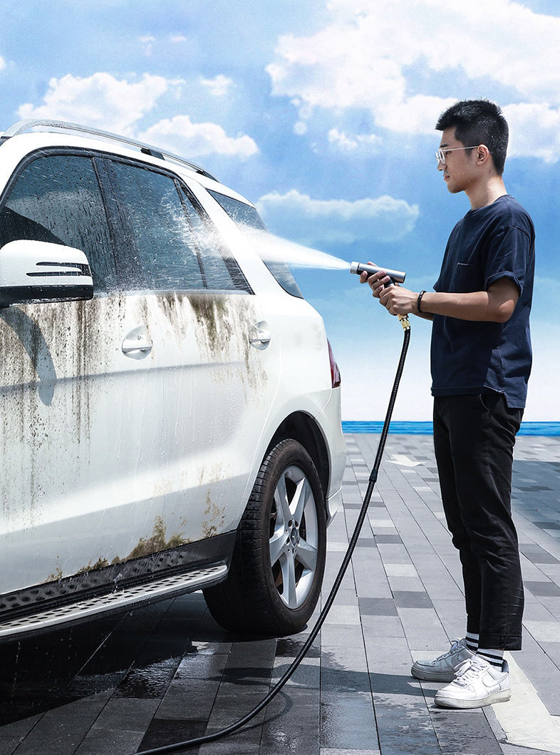 Sandsberg | Haushalts-Hochdruck-Autowasch-Wasserpistole mit Wasserschlauch & Airbrush-Kopf