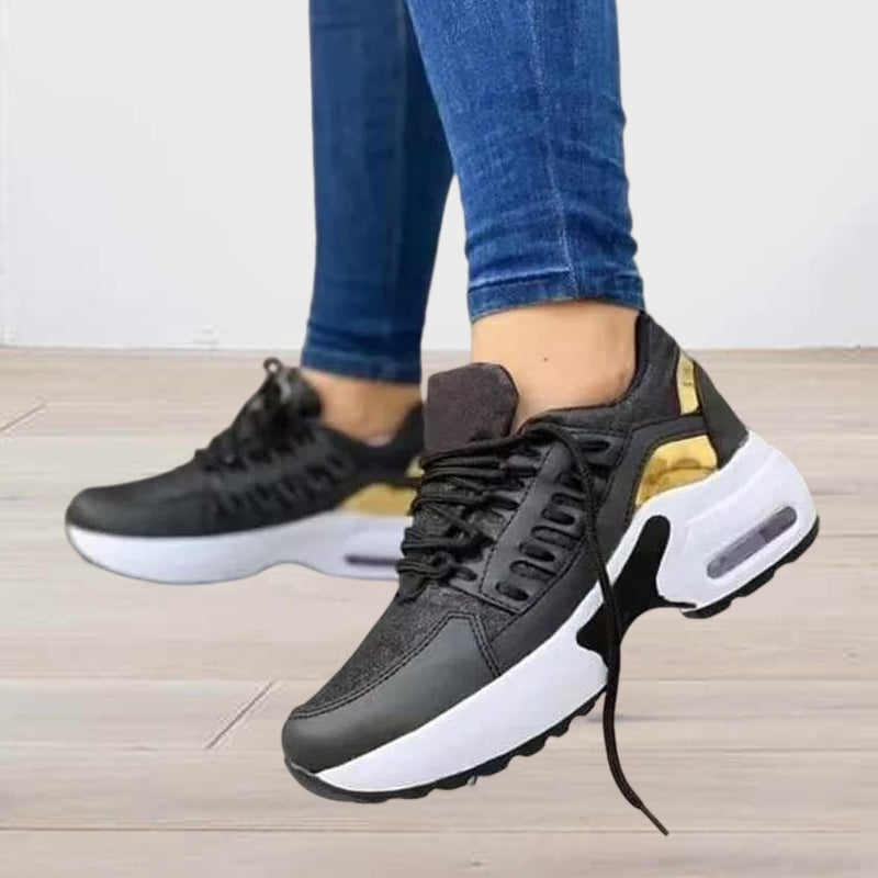 Damen Schnür Mesh Schuhe