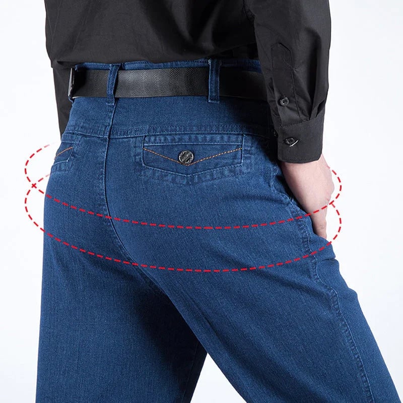 Jeans mit geradem Schnitt und hoher Taille für Herren