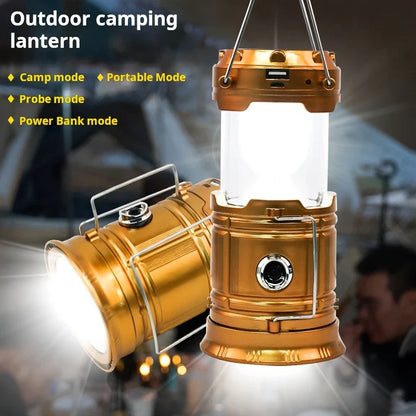 Sandsberg | Solar Campinglampe mit USB-Aufladung – Tragbare LED-Laterne für Outdoor-Aktivitäten und Notfälle