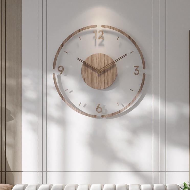 Sandsberg | Nordic – Stille Wanduhr aus echtem Holz, 35 cm
