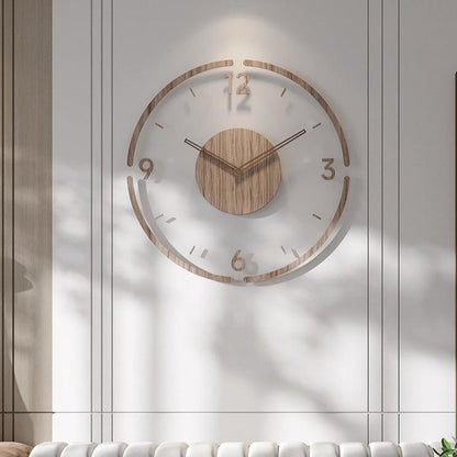 Sandsberg | Nordic – Stille Wanduhr aus echtem Holz, 35 cm