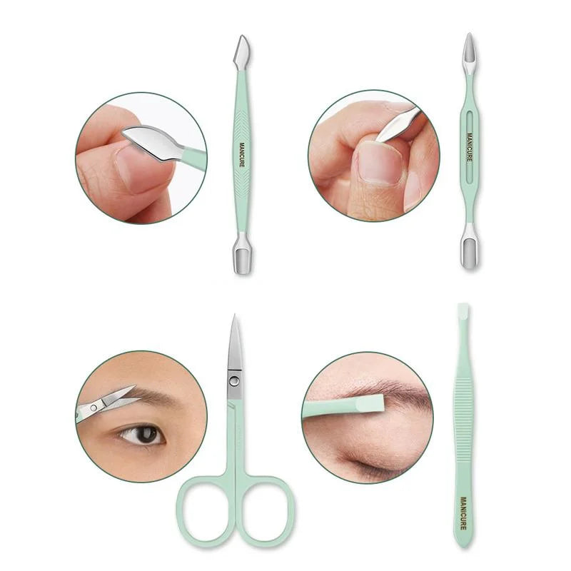 Clippro 12-16Teile/Set Edelstahl Nagelknipser Set Mit Faltbeutel