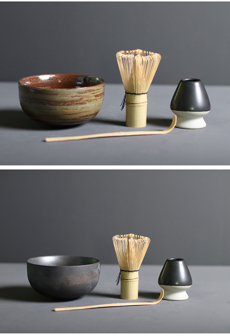 Premium Matcha Tee Zeremonie Set – Bambus Besen & Keramikschüssel