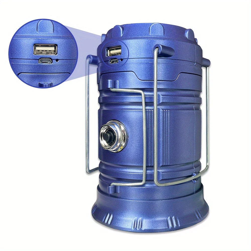 Sandsberg | Solar Campinglampe mit USB-Aufladung – Tragbare LED-Laterne für Outdoor-Aktivitäten und Notfälle