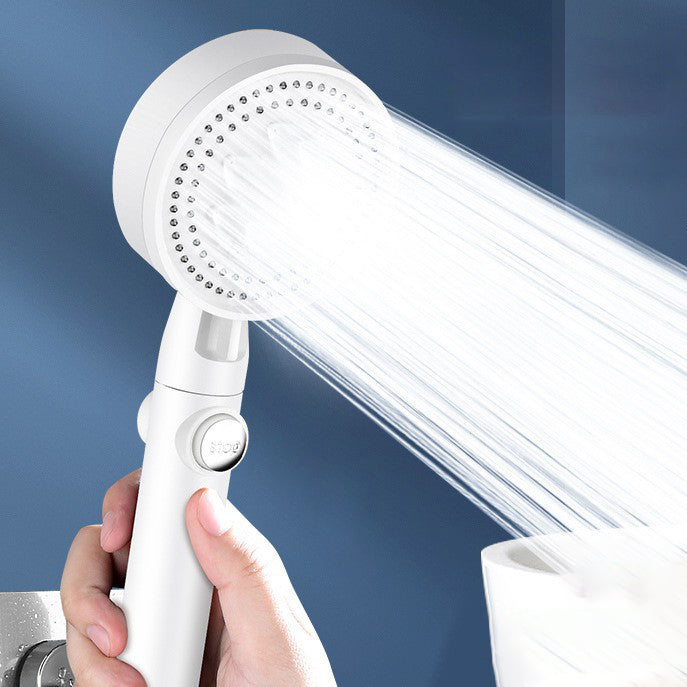 Sandsberg | 5 Sprays Duschkopf Rund Wandmontierter Kunststoff Wandanschluss Halter Handheld Duschkopf