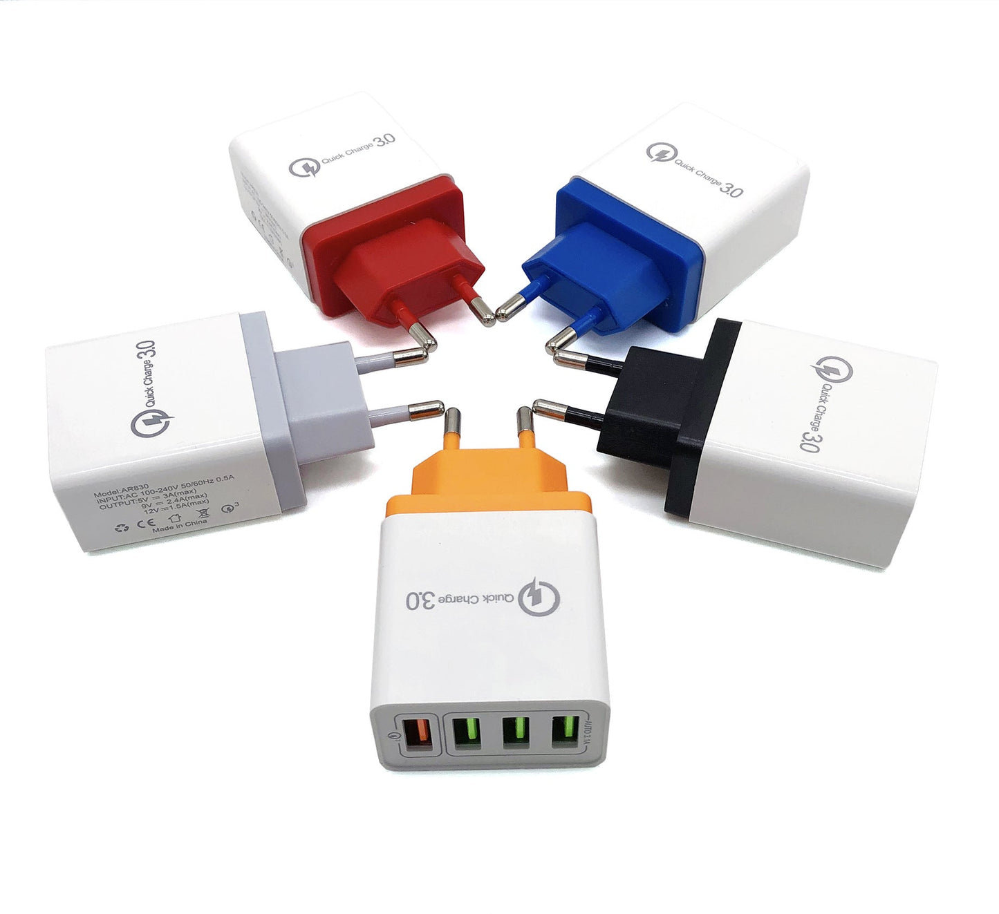 USB-Ladegerät Quick Charge 3.0 4 Telefonadapter für Tablet Tragbares mobiles Wandladegerät Schnellladegerät