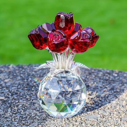 Sandsberg | Eternal Crystal Künstliches Rosenbouquet – Ewig bleibendes romantisches Geschenk für den Valentinstag, Jahrestage, Weihnachten, Muttertag oder Vatertag