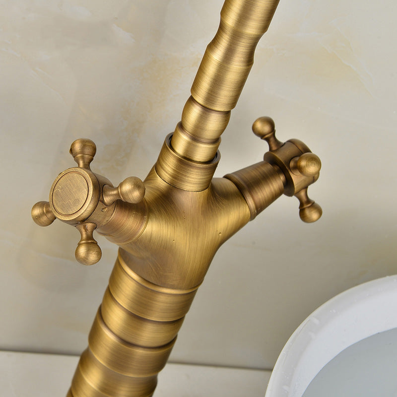 Sandsberg | Deck Mounted Copper Roman Tub Faucet Double Handles Roman Tub Faucet Set