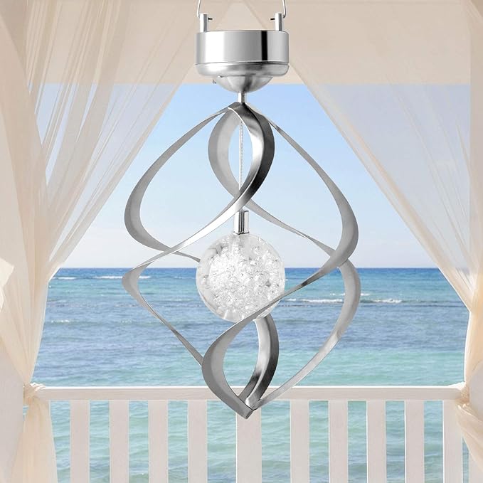 Sandsberg | LED Solar Windspiel mit Farbwechsel – Dekorative Gartenbeleuchtung für Außenbereich