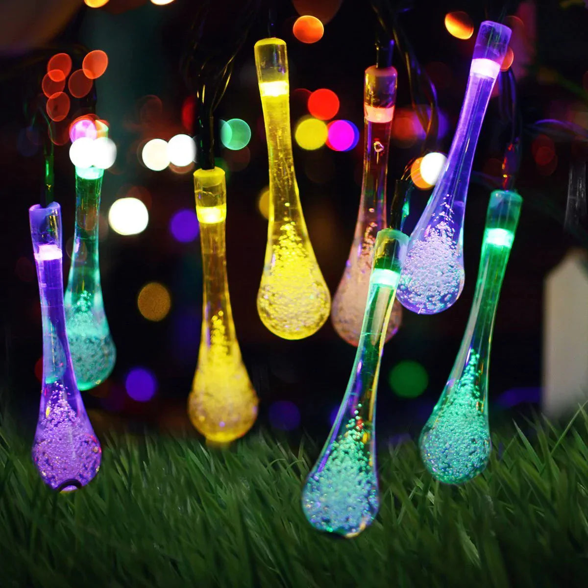 Sandsberg | Outdoor Solar Lichterkette, Garten Dekor LED Wassertropfen Wasserdichte Lichter