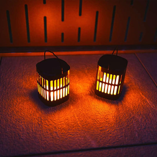 Sandsberg | Solar LED Flammenlaterne – Dekorative Außenbeleuchtung für Garten und Terrasse mit Hängemöglichkeit