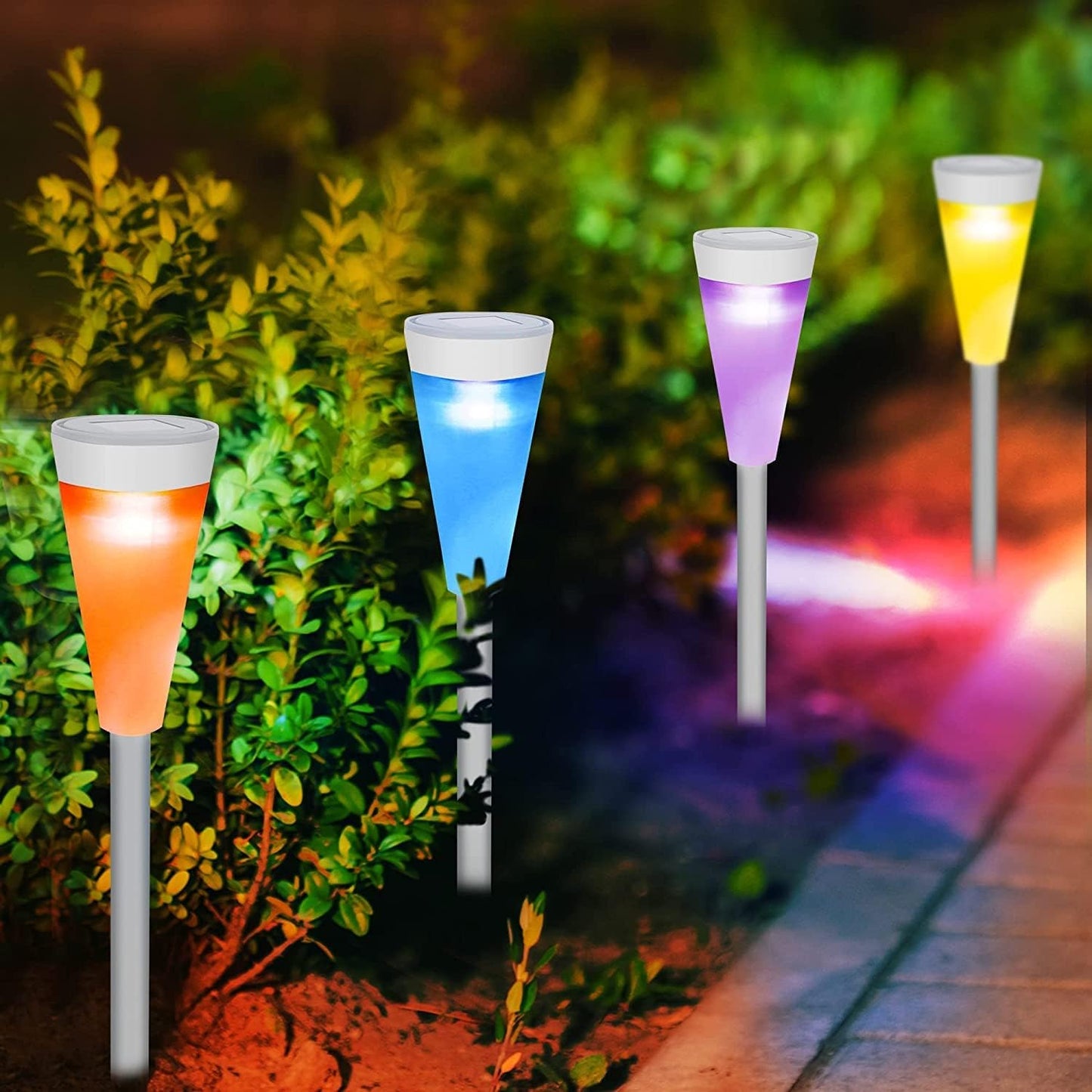 Sandsberg | Solar LED Gartenleuchte mit Farbwechsel – Dekorative Außenbeleuchtung für Blumenbeete und Wege