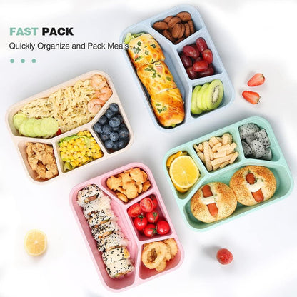 BentoBox – Set mit 4 Snackboxen mit Fächern
