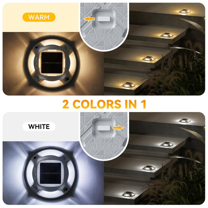 Sandsberg | Agptek Solarbetriebene Einfahrtbeleuchtung 12er Pack, wasserdichte LED-Weg- & Docklichter, warm & weiß