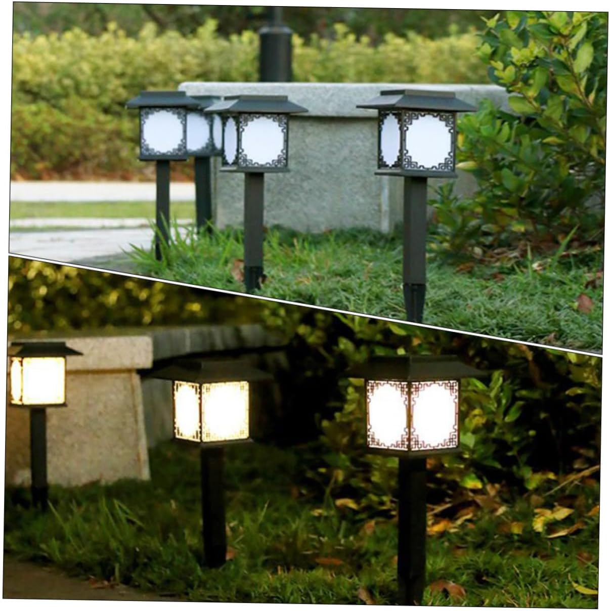 Sandsberg | Solar LED Gartenlampe – Große quadratische Lampe mit warmem Licht und dualer Nutzung