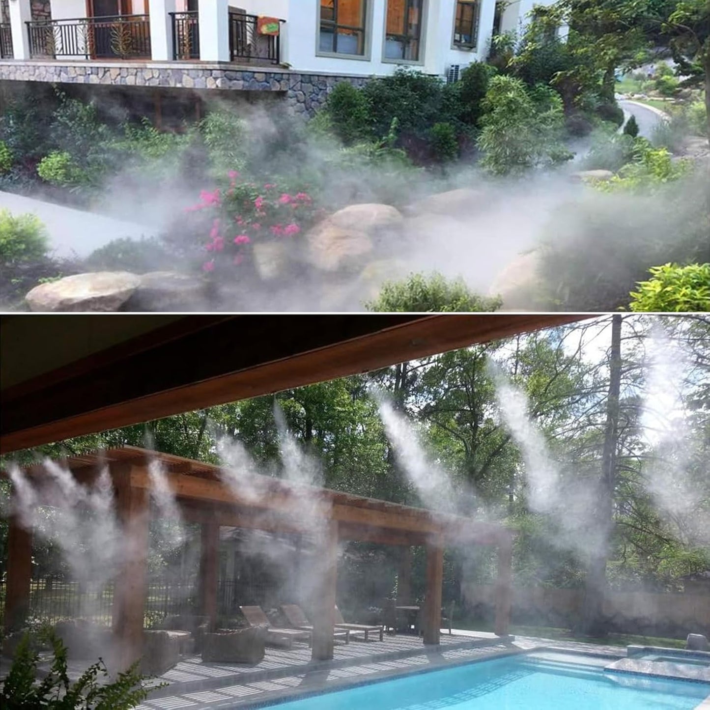 Sandsberg | Misting System für Terrasse und Garten – Kühlendes Sprühset für Sonnenschirm und Pavillon
