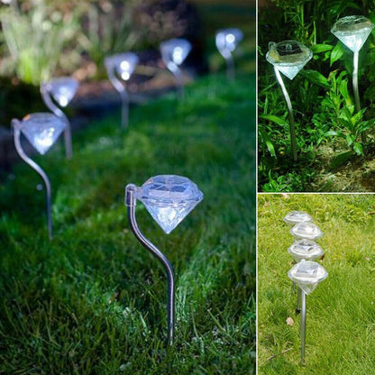 Sandsberg | Solar Gartenleuchte in Diamantform – LED Lampen für den Außenbereich zur Dekoration und Beleuchtung