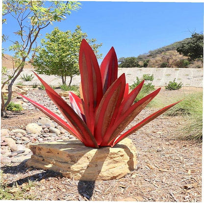 Sandsberg | Eternal Agave – Handgefertigte rostfreie Metallsäule für Innen- und Außendekoration