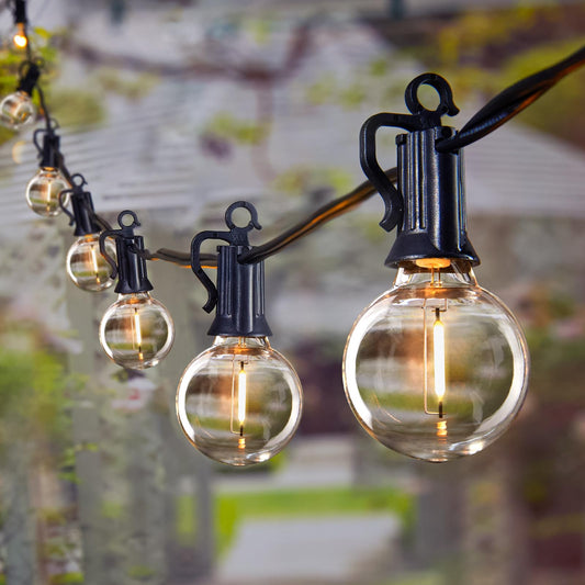 Sandsberg | Brightown 60Ft Außenlichterkette - G40 Globus LED Patio Lichter mit 32 bruchsicheren Glühbirnen