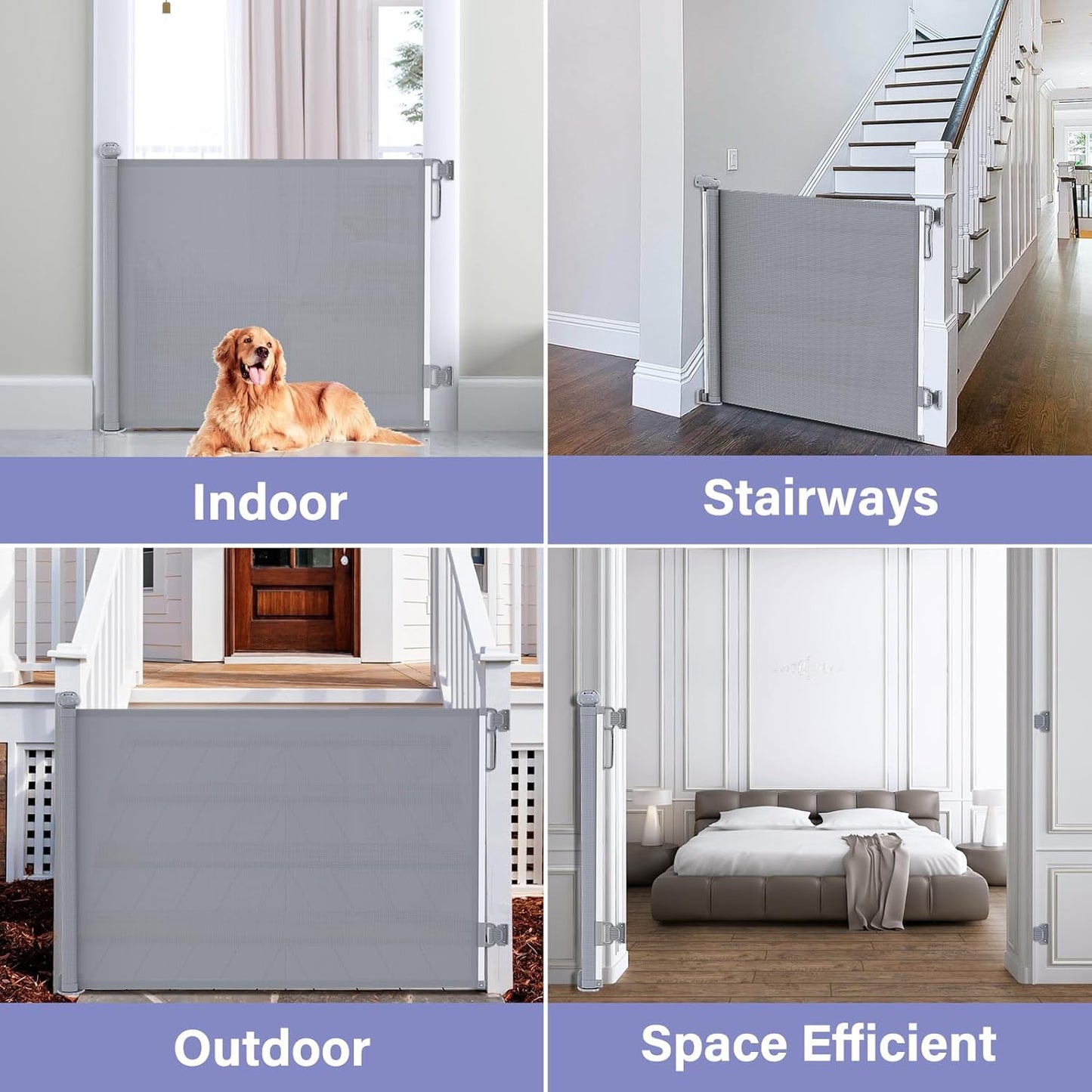 Sandsberg | SafeStep einziehbares Sicherheitstor – Für Babys, Kinder & Haustiere