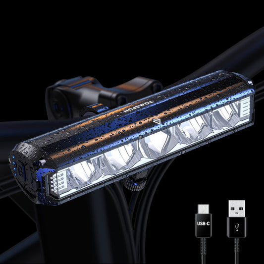 Sandsberg | Beste Fahrradlichter 2600 Lumen, 5 Led Fahrradlicht mit Fernlicht Abblendlicht, Beste Fahrradlichter für Nachtfahrten, Usb-C wiederaufladbares Fahrradlicht, Wasserdichte Fahrradlichter, Powerbank-Funktion