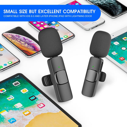 2-Pack kabelloses Mikrofon für iPhone iPad