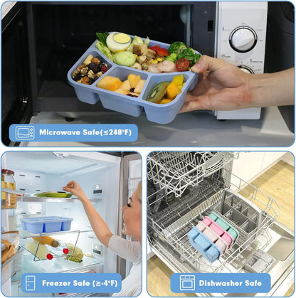 BentoBox – Set mit 4 Snackboxen mit Fächern