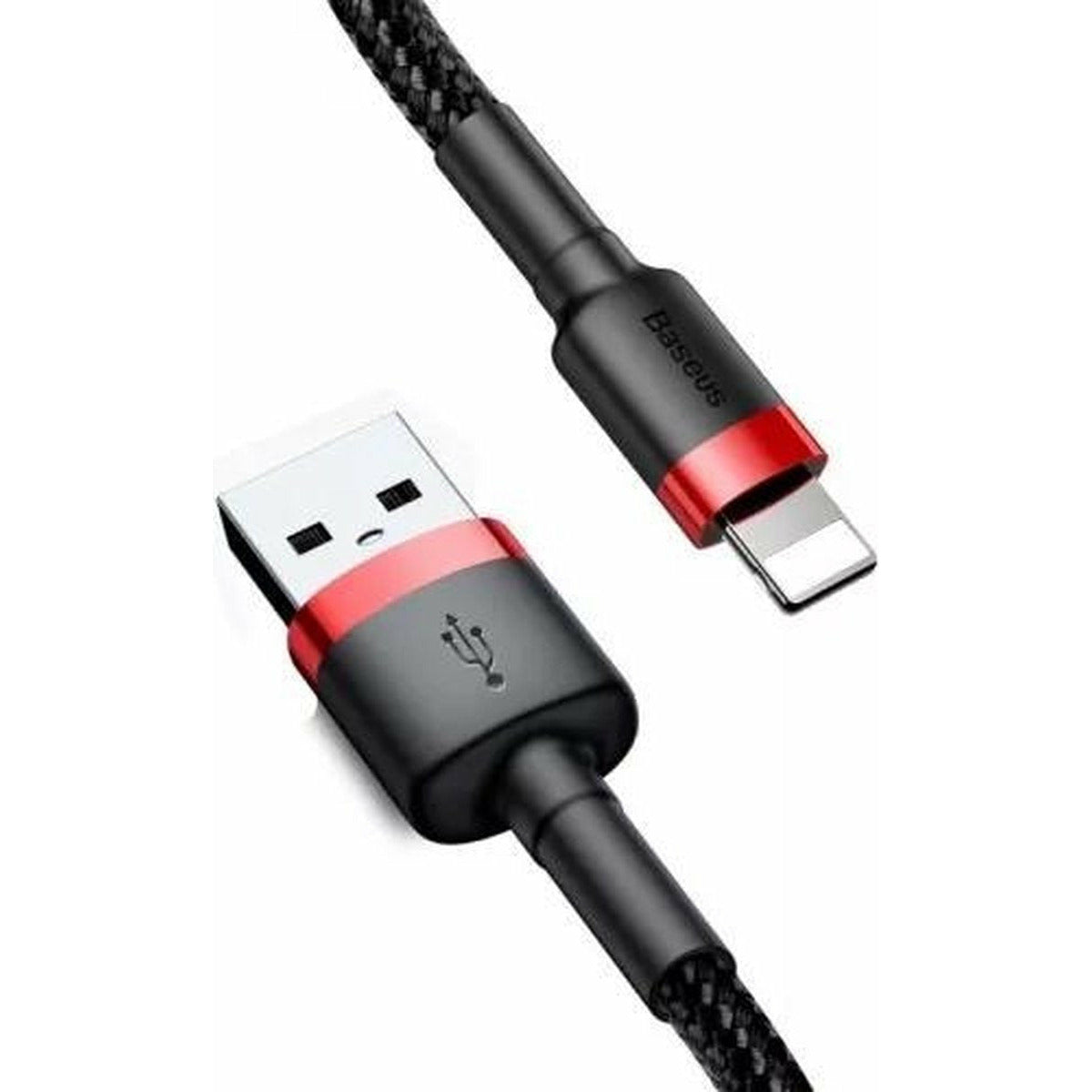 Baseus iPhone-Ladekabel – USB-A-auf-Lightning-Kabel – 2 Meter – Schwarz – Robustes Nylonkabel – 480 Mbit/s – iPhone-Kabel 2 m