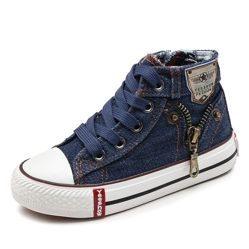 Kinder Casual Schuhe Jungen Mädchen Sport Schuhe Atmungs Denim Sneakers Kinder Canvas Schuhe Baby Stiefel