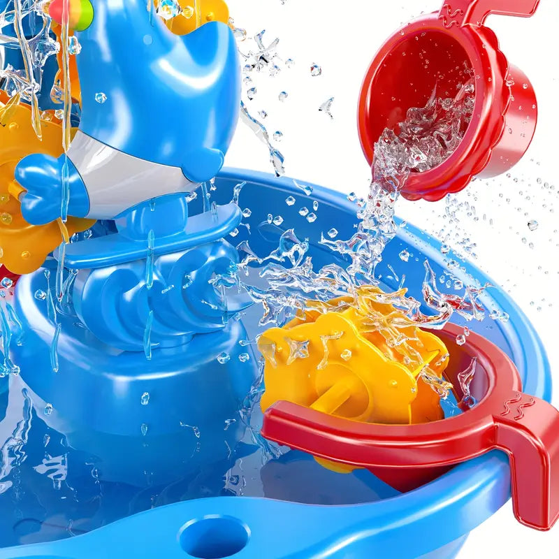 Sandsberg | 3-Layer Sand- und Wassertisch | Spaßiges und lehrreiches Spielset für Kinder im Alter von 1–5