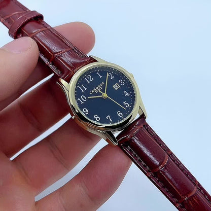 Sandsberg | Elegante Damenarmbanduhr – Quarz-Armbanduhr mit Kunstlederarmband | Perfektes Geschenk für sie