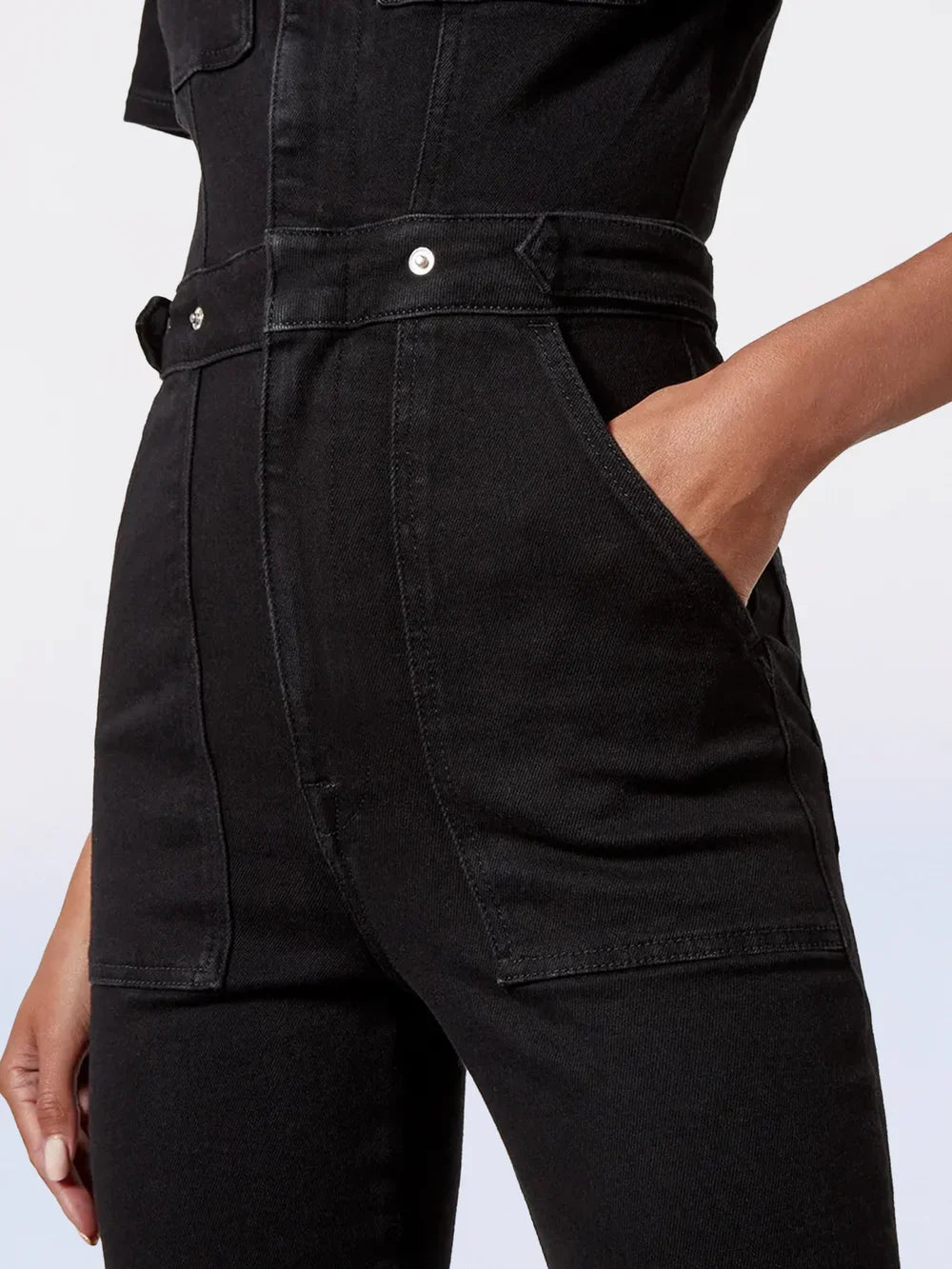 Dünner Denim-Overall in Stiefelform
