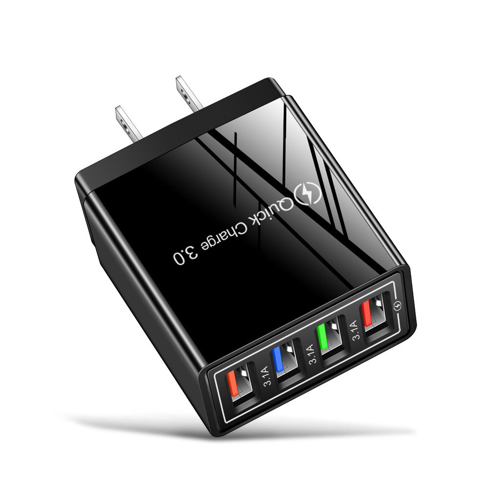USB-Ladegerät Quick Charge 3.0 4 Telefonadapter für Tablet Tragbares mobiles Wandladegerät Schnellladegerät