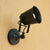 Antik Stil Eimer Wandlicht Wandleuchte 1 Licht Eisen Verstellbare Wandmontierte Lampe in Schwarz/Grau für Außenbereich