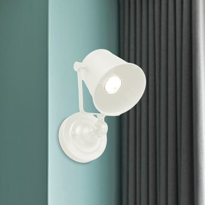 Antik Stil Eimer Wandlicht Wandleuchte 1 Licht Eisen Verstellbare Wandmontierte Lampe in Schwarz/Grau für Außenbereich