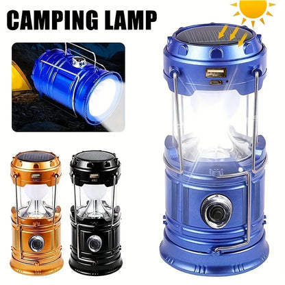 Sandsberg | Solar Campinglampe mit USB-Aufladung – Tragbare LED-Laterne für Outdoor-Aktivitäten und Notfälle