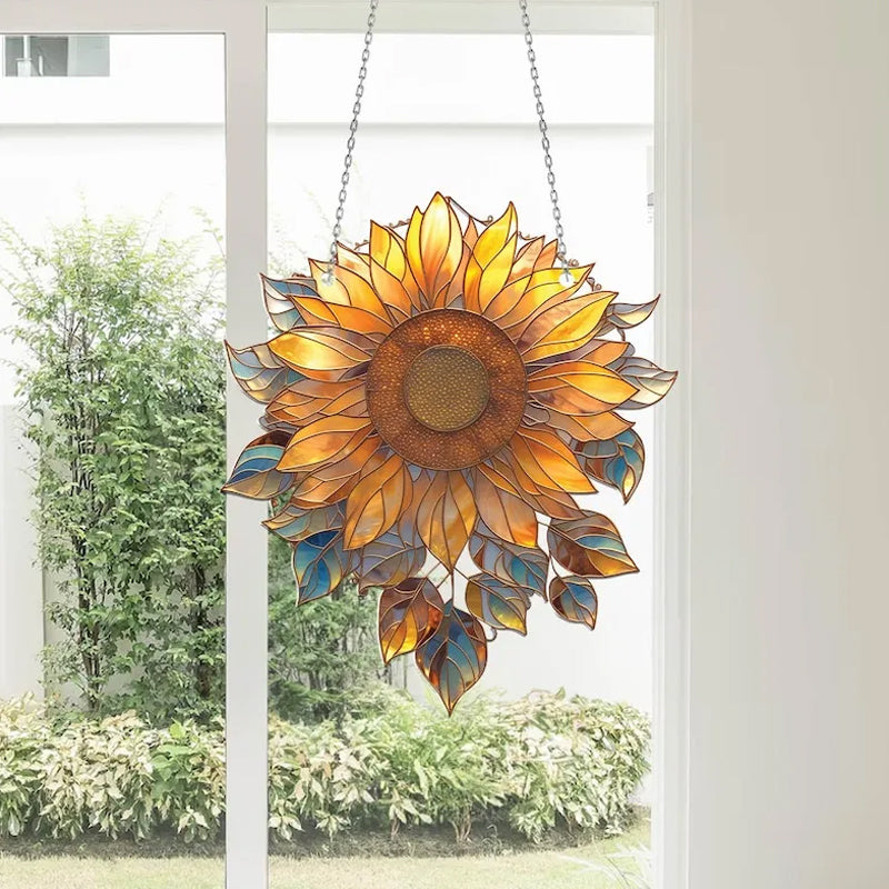 Sonnenblume Acryl Fenster hängend