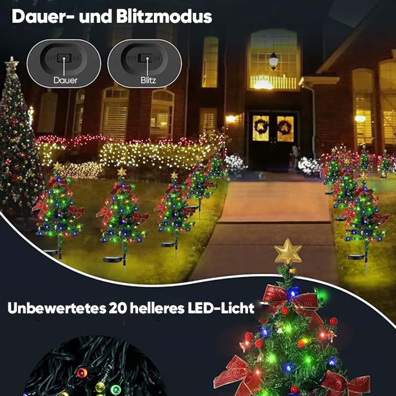 Solarbetriebene, wasserdichte Weihnachtsbaum-Dekorationslichter für den Außenbereich