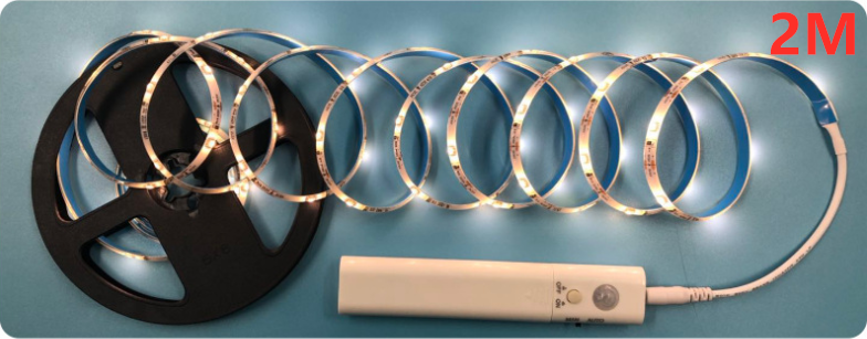 Sandsberg | LED Lichtstreifen mit Fernbedienung – 2 Meter flexibler Strip für dekorative Beleuchtung in Schränken und Regalen