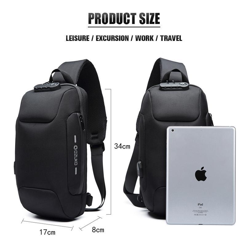 Antidiebstahl-Rucksack mit 3-stelligem Schloss