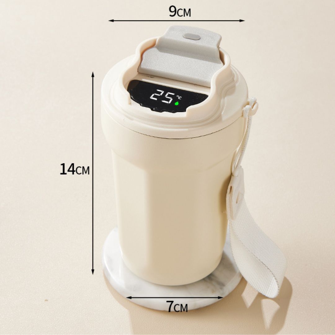 Sandsberg | Edelstahl  Kaffebecher mit LED Temperatur Anzeige 450 ML