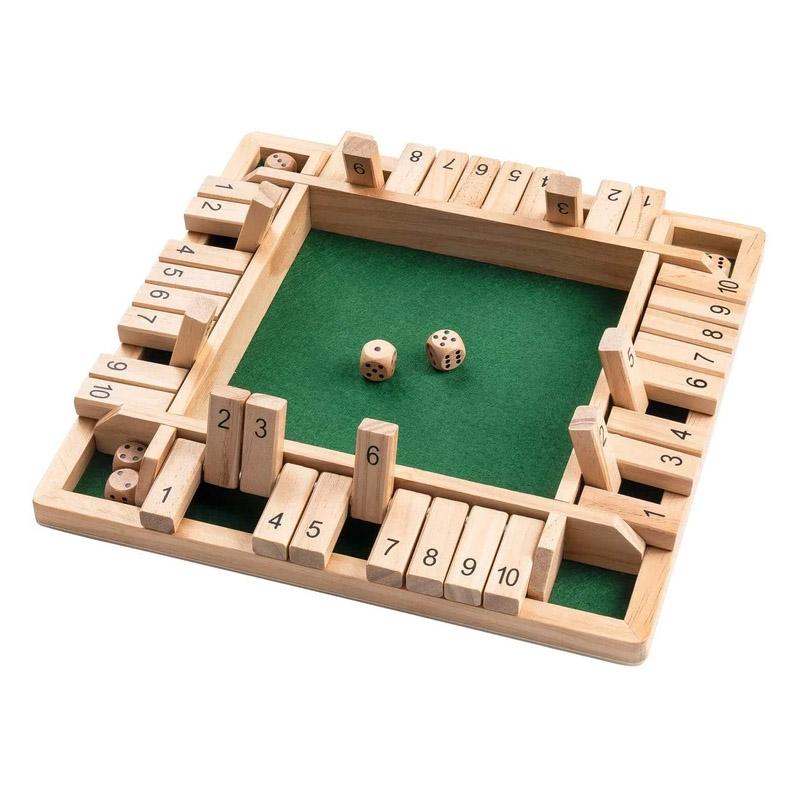 Shut The Box Spiel - Spaß Tisch Mathematikspiel für Erwachsene & Kinder