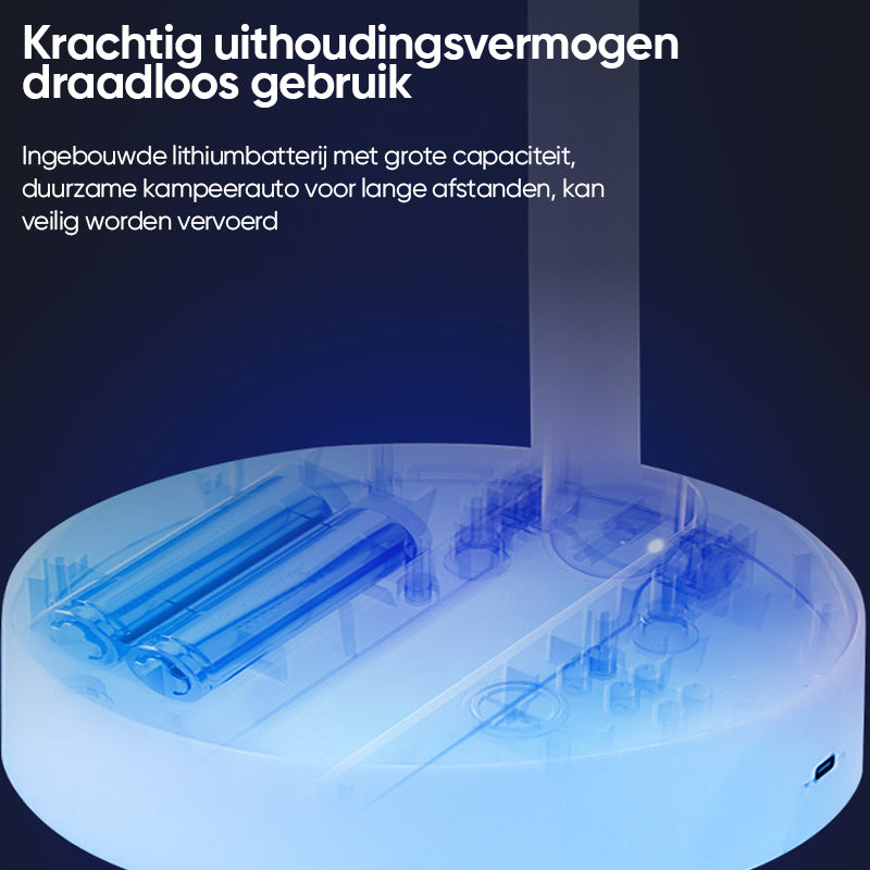 Wiederaufladbarer Faltbarer Teleskop-Tischventilator - Tragbar und Leise für Jede Sommeraktivität