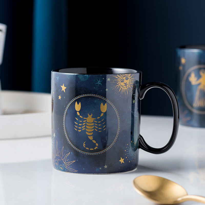 Sandsberg | 12 Sternzeichen Tasse Kobaltblau Keramische Kaffeetasse