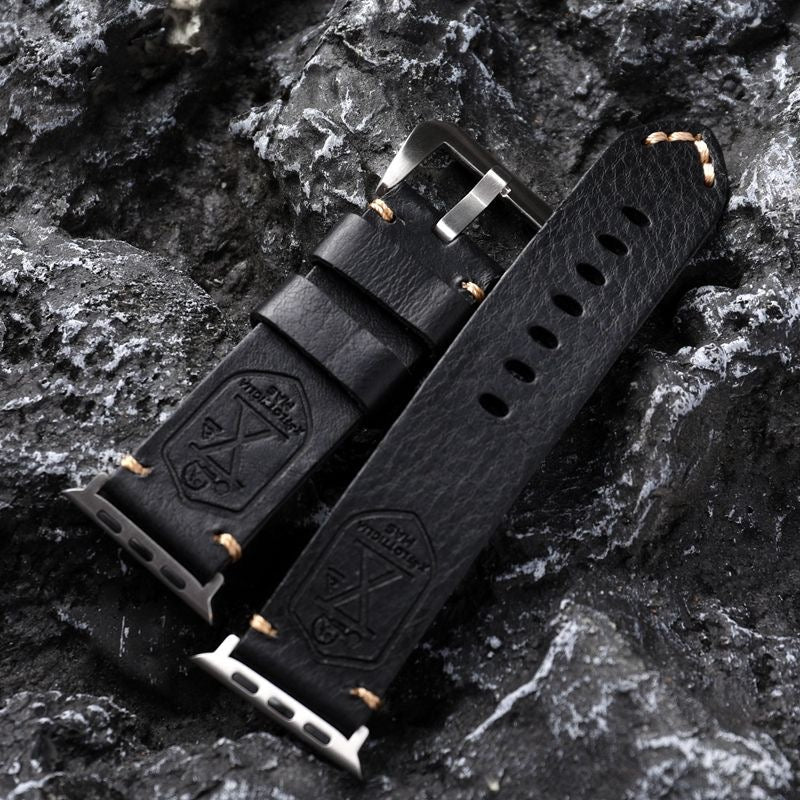 Handgefertigtes Vintage Leder-Apple-Watch-Band