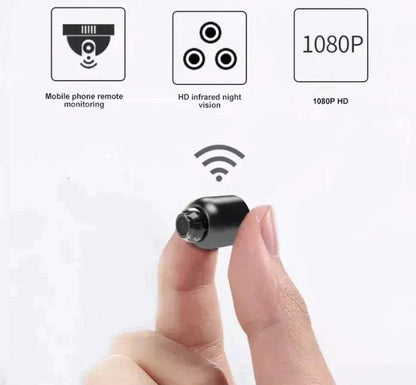 Pack x2 Kleine WiFi Sicherheitskamera Nachtsicht Drahtlos HD Kinder Haustier Sicherheitsüberwachung