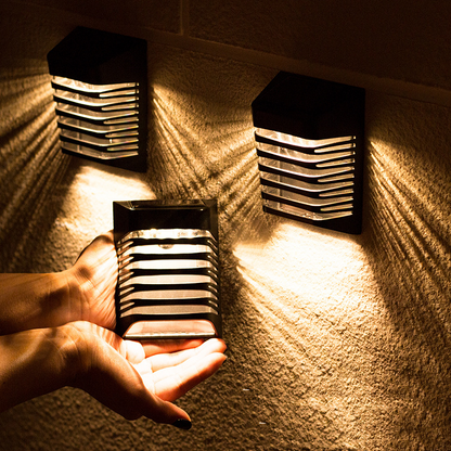 Sandsberg | Solar LED Gartenwandlampe – Solarbetriebene Außenbeleuchtung für Terrasse und Garten