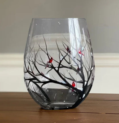 Sandsberg | Weinglas Four Seasons Tree - handgemalte Kunst