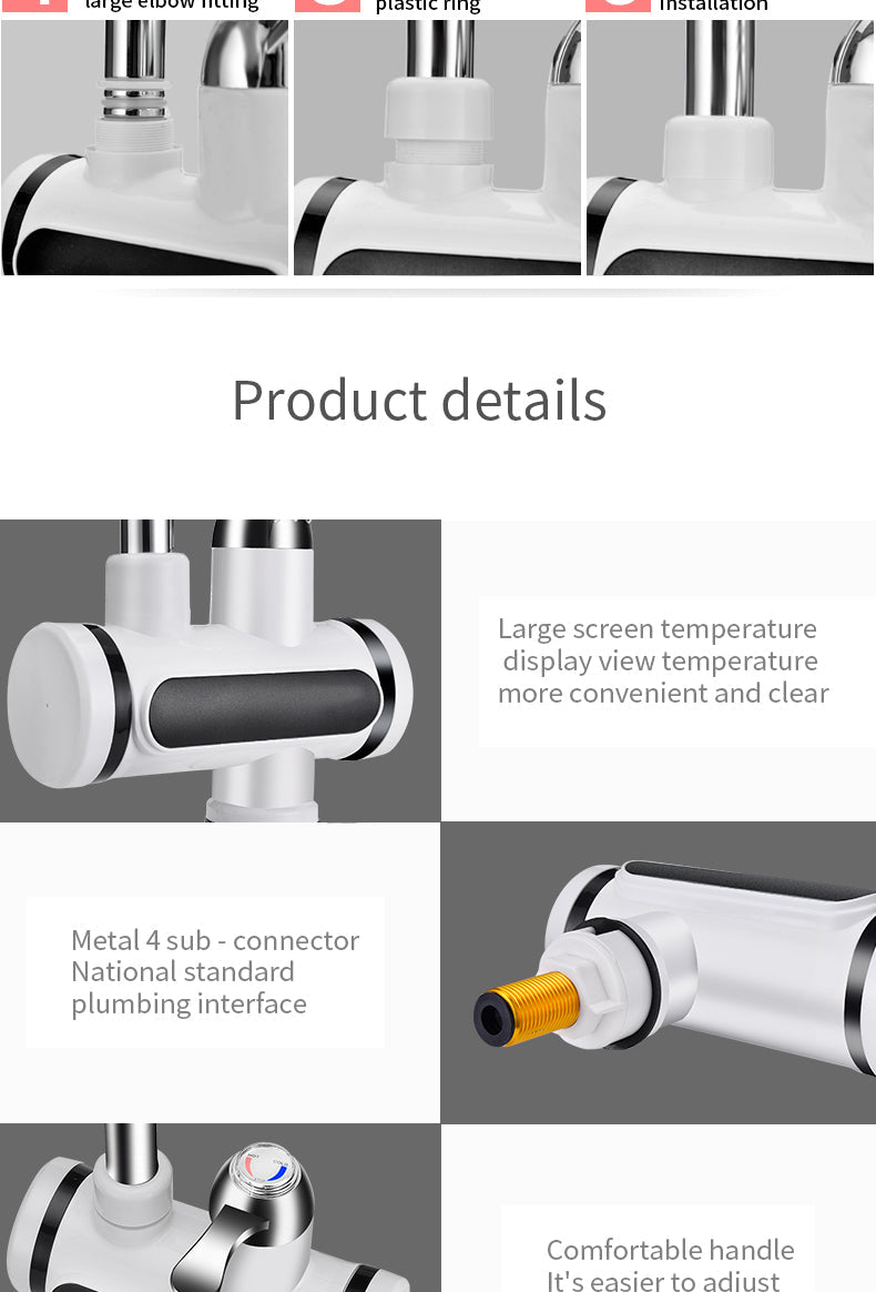 Kitchen Electric Water Tap Heater Temperature
